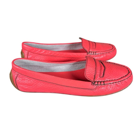 KATE SPADE Pebbled Leather Moccasin Loafers in melon - Picture 1 of 10
